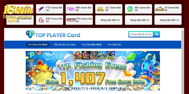 Ra mắt sảnh chơi game bài đối kháng 18win