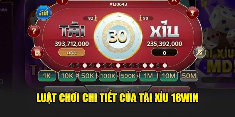 Luật chơi chi tiết của tài xỉu 18win