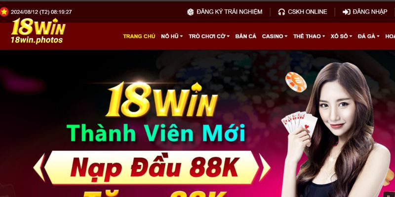 Đi đến trang chủ chính thức của 18WIN